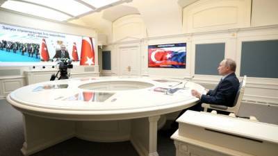 Путин и Эрдоган открыли строительство третьего энергоблока АЭС "Аккую"