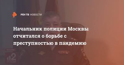 Начальник полиции Москвы отчитался о борьбе с преступностью в пандемию
