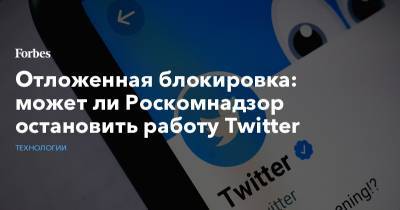 Отложенная блокировка: может ли Роскомнадзор остановить работу Twitter