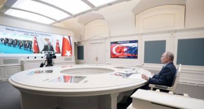 Путин и Эрдоган дали старт работам на третьем блоке первой АЭС в Турции