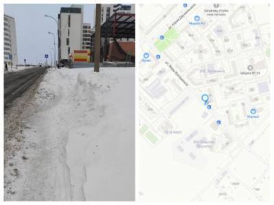 Кемеровчане жалуются на занесённые снегом тротуары