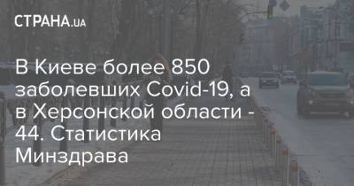 В Киеве более 850 заболевших Сovid-19, а в Херсонской области - 44. Статистика Минздрава