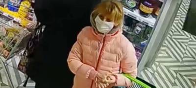В Петрозаводске по подозрению в краже разыскивается рыжеволосая женщина (ВИДЕО)