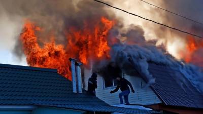 В Скопинском районе произошел пожар в частном доме