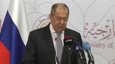 Лавров: РФ, Катар и Турция акцентировали важность оказания сирийцам гуманитарной помощи