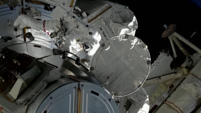 Космонавты закрыли все трещины на МКС