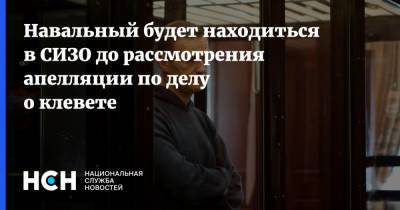Навальный будет находиться в СИЗО до рассмотрения апелляции по делу о клевете