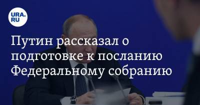 Путин рассказал о подготовке к посланию Федеральному собранию