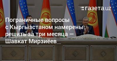 Пограничные вопросы с Кыргызстаном намерены решить за три месяца — Шавкат Мирзиёев