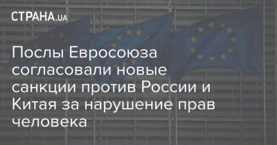 Послы Евросоюза согласовали новые санкции против России и Китая за нарушение прав человека