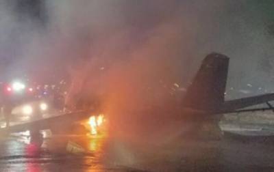 Военный самолет попал в аварию и загорелся под Киевом: подробности ЧП