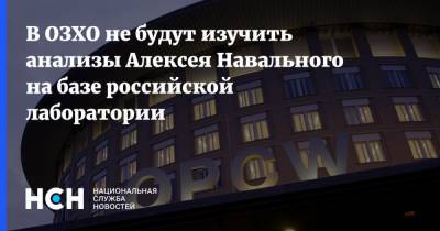 В ОЗХО не будут изучить анализы Алексея Навального на базе российской лаборатории