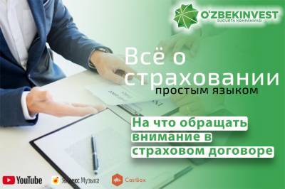 «Узбекинвест»: на что обращать внимание при оформлении страхового договора