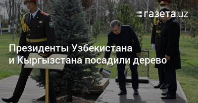 Президенты Узбекистана и Кыргызстана посадили дерево