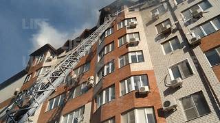 В Анапе локализовали крупный пожар в жилой многоэтажке — видео