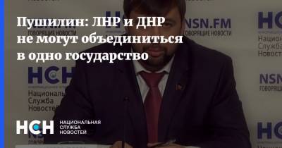 Пушилин: ЛНР и ДНР не могут объединиться в одно государство