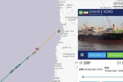 Возле берегов Сирии иранское судно было атаковано крылатой ракетой