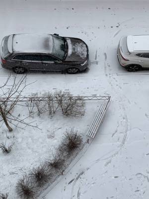 На Киев обрушился снегопад. Кличко предложит сегодня сократить рабочий день. Фото