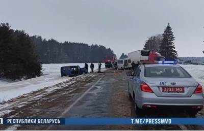 Лобовое ДТП под Несвижем: в больницу попали шесть человек