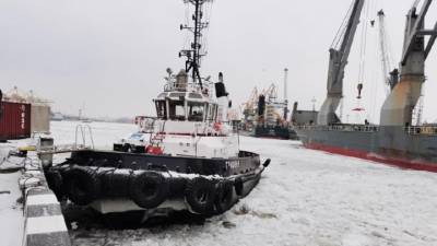 В порту Петербурга произошло столкновение судов