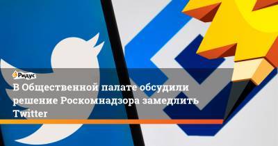 В Общественной палате обсудили решение Роскомнадзора замедлить Twitter