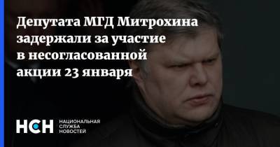 Депутата МГД Митрохина задержали за участие в несогласованной акции 23 января