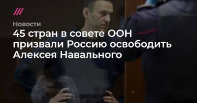 45 стран в совете ООН призвали Россию освободить Алексея Навального