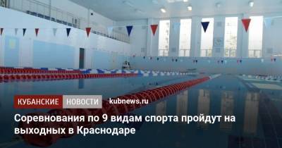 Соревнования по 9 видам спорта пройдут на выходных в Краснодаре