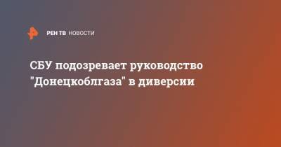 СБУ подозревает руководство "Донецкоблгаза" в диверсии