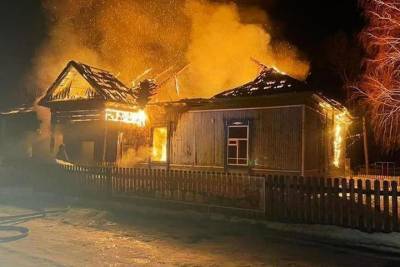 Дворец культуры сгорел в Красноярском крае