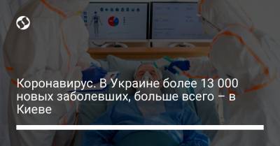 Коронавирус. В Украине более 13 000 новых заболевших, больше всего – в Киеве