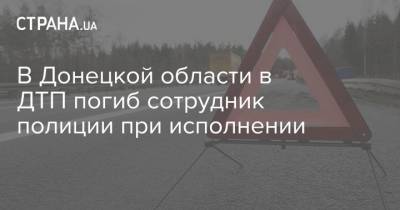 В Донецкой области в ДТП погиб сотрудник полиции при исполнении