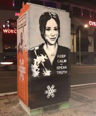В Голливуде появилось граффити с Меган Маркл