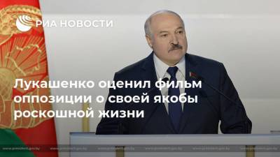 Лукашенко оценил фильм оппозиции о своей якобы роскошной жизни