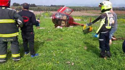 Вертолет упал возле Рош-Пины: пострадали 4 человека