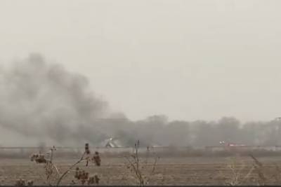 Ан-26 погранслужбы Казахстана упал в Алма-Ате