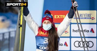 Русская лыжница-красавица Ступак выиграла в финале Кубка мира. Но на подиуме ей не дали станцевать