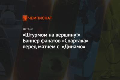 «Штурмом на вершину!» Баннер фанатов «Спартака» перед матчем с «Динамо»