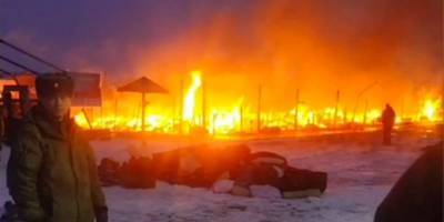 Пожар в полевом лагере Алабино 14.03.2021 - смотреть видео - ТЕЛЕГРАФ
