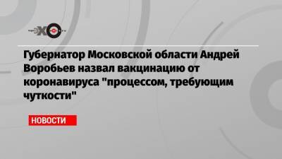 Губернатор Московской области Андрей Воробьев назвал вакцинацию от коронавируса «процессом, требующим чуткости»