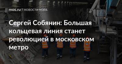 Сергей Собянин: Большая кольцевая линия станет революцией в московском метро