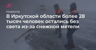 В Иркутской области более 28 тысяч человек остались без света из-за снежной метели