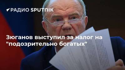 Зюганов выступил за налог на "подозрительно богатых"