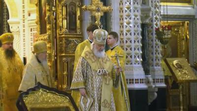 Новости на "России 24". Патриарх Кирилл совершает литургию в Храме Христа Спасителя