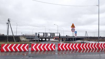 Под "мостом глупости" в Петербурге перекрыли проезд