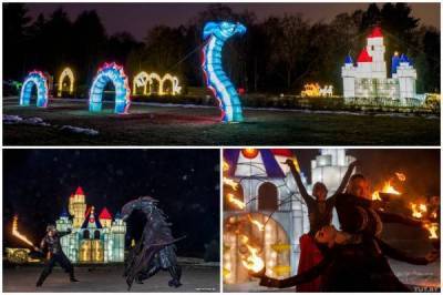 «Королевство волшебных огней»: фестиваль световых фигур в Минске
