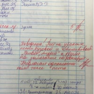 Курьез: самые смешные замечания учителей в школьных дневниках