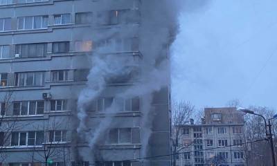 Из горящей квартиры на Витебском проспекте эвакуировали пожилого мужчину