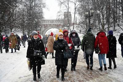 Морозы в Москве сменились мокрым снегом и дождем