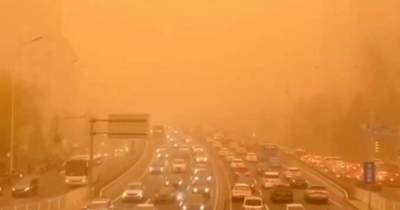 Пекин накрыла мощная песчаная буря (видео)